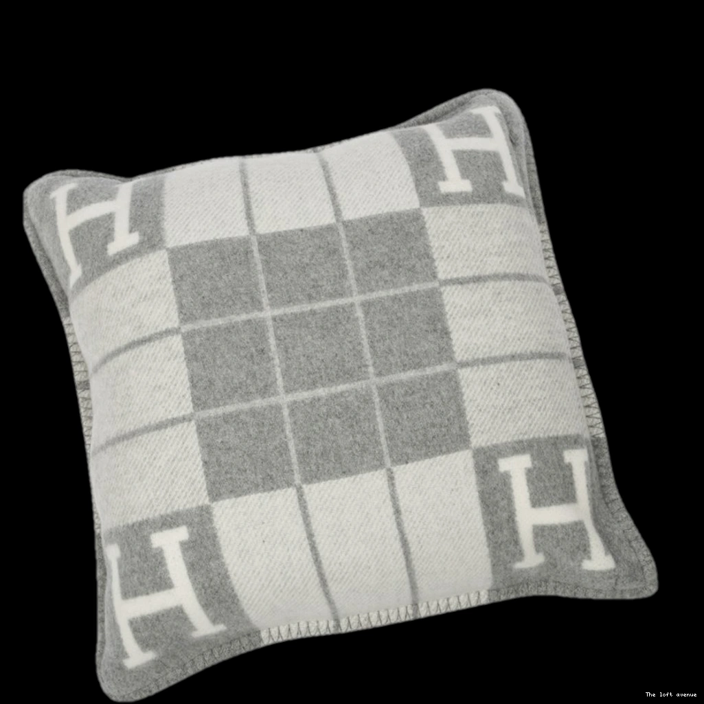 PILLOW THROW STRIPE WOOL HERMES 0714